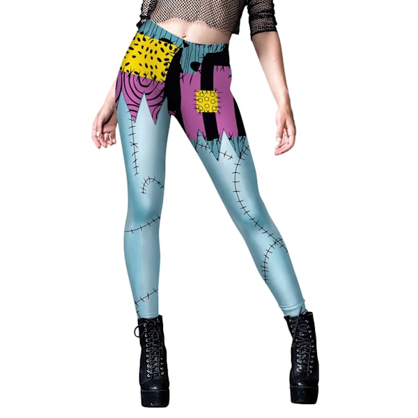 Halloween Berömd Film Sally Cosplay Klänning Fest Set Kostym Jul Kvinnor Jumpsuit Catsuit Zentai Bodysuit Gotiska Leggins XL B416-1026