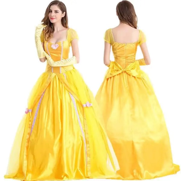 Anime kläder Vuxen Cosplay Klänning Askungen Kostym Snövit Prinsessklänning Scenkläder Halloween Maskeraddräkt Bal Klänning M Skirt Support