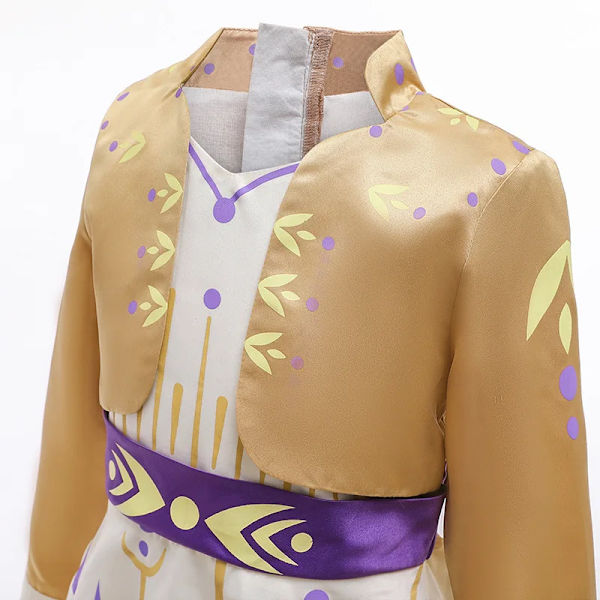 Disney Anna klänning för flickor Frozen 2 prinsesskostymer barn cosplay klänning upp födelsedagsfest Halloween juloutfits A 7-8T
