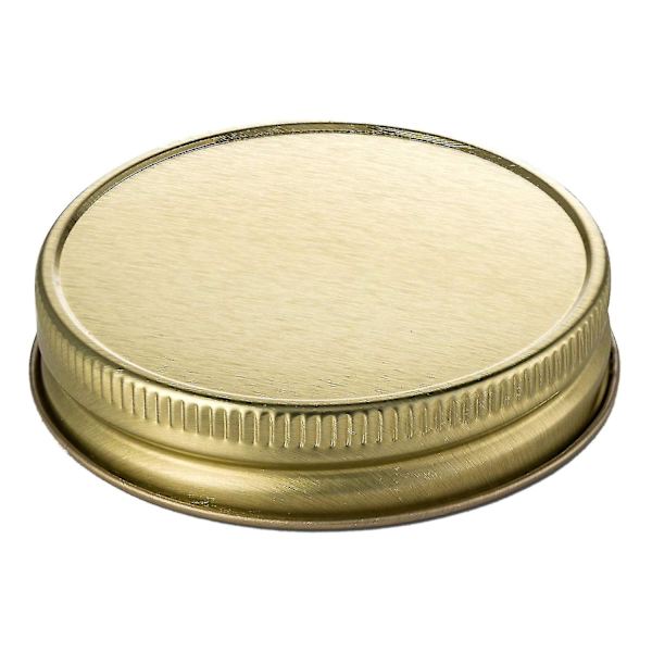24-pack Mason Jar-lock Vanliga munläckagesäkra Secure Mason Solid Caps (guld) null none