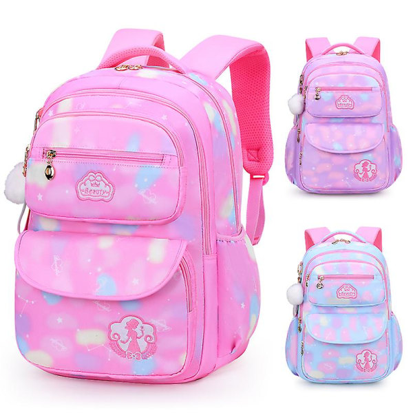 Söta flickor Skolväskor Barn Grundskola Ryggsäck Väska Barn Bokväska Princess Skolväska Mochila Infantil 2 Szies blue large