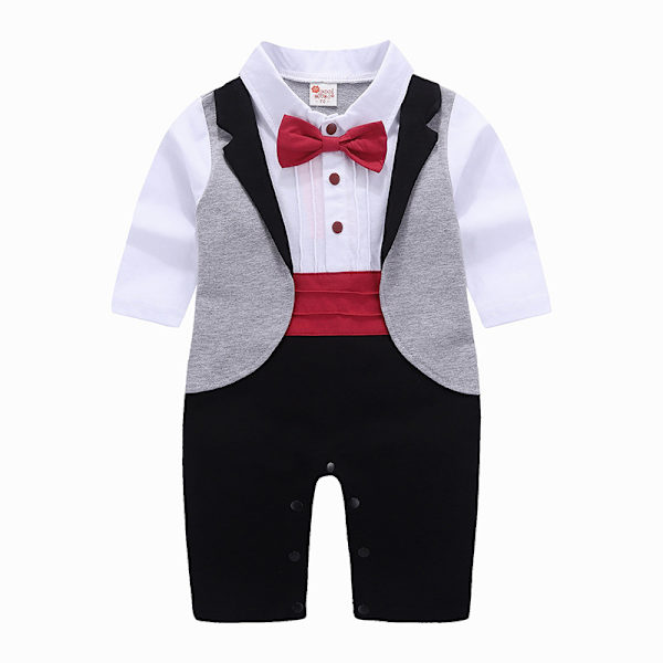 Brittisk gentleman barnkläder baby vår och höst jumpsuit 70/3-6 months 0.15kg