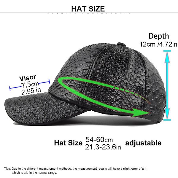 Crocodile Grain Leather Herr Cap Hög kvalitet Baseball Cap Snapback Hatt Casual Gorras Justerbar Dad Ben Hats Masculino Army Green 54-60cm