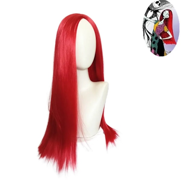 Halloween Mardröm Sally Cosplay Kostym Före Jul COS Outfit Kvinnor Klä Ut Karneval Fest Rollspel Kläder S Only Wig