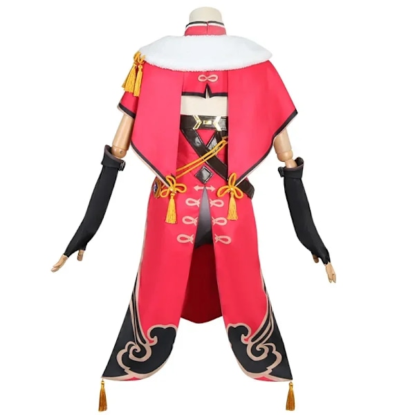 Genshin Impact Beidou Cosplay Kostym Beidou Cosplay Kostym Kvinnor Svart Röd Kostym Halloween Klänning Kappa Full Set XL only wig