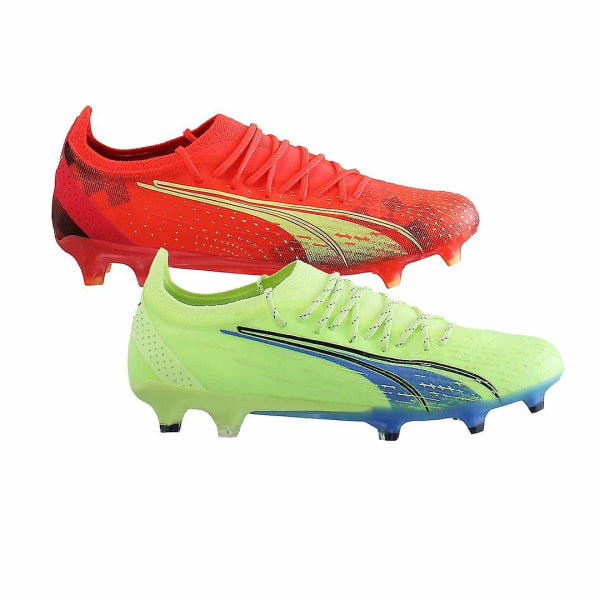 Puma Ultra Ultimate FG/AG syntetiska fotbollsskor med snörning för män 106868 Green UK 8.5 EU 42.5 US 9.5