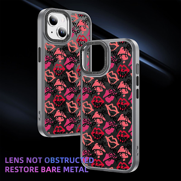 Creative Painted Pattern Matte Hudvänlig Magsafe magnetiskt phone case Lämplig för Iphone och andra modeller Style F Transparent Svart Ypcx