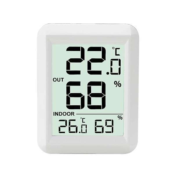 Inomhus/utomhus Trådlös Termometer Och Hygrometer Vit Vit null none
