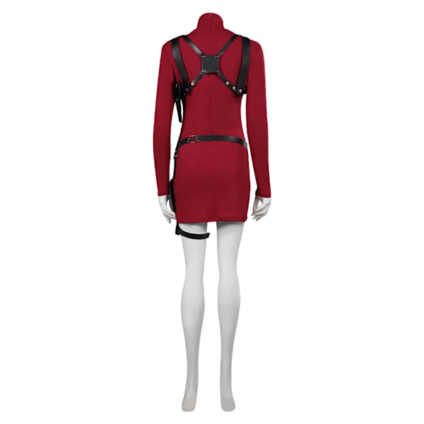 Kvinnlig Resident 4 Ada Wong Cosplay Kostym Evil Klänning Outfits Fantasia Halloween Karneval Maskeraddräkt För Vuxna Kvinnor Flickor one size Ada Wig one size