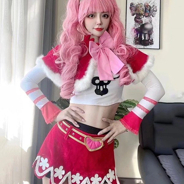 Anime Perona Princess Mononoke Cosplay Kostymer Klänning Vestido Halloween Kostymer För Kvinnor Fest Uniform Colthing Suit XXL wig