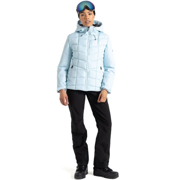 Dare 2b Womens Blindside Hooded Waterproof Thermal Ski Jacket - Quiet Blue Quiet Blue 10