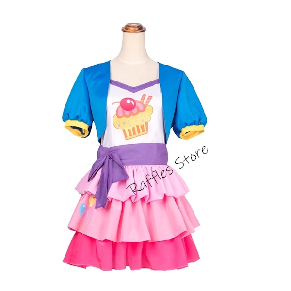 My Girls Women Little Pony Pinkie Pie Human Cosplay Kostym Kvinnlig Rosa Halloween Karneval Kostymer Custom Made Barn Storlek XXXL Set