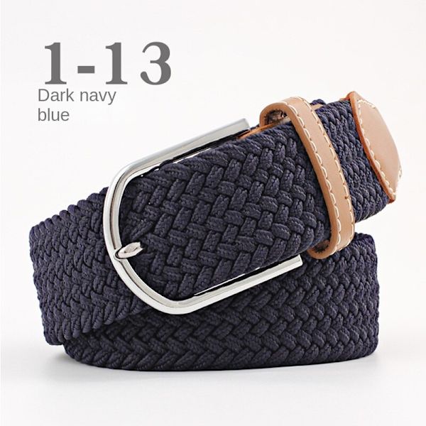 Bälte canvas tyg 26 färger storlek W26 - W36 skärp kläder dark blue