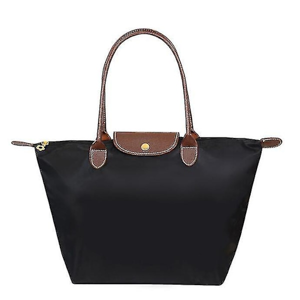 Axelväskor för kvinnor Le Pliage Tygväska Stor Nylon Damhandväska Black Small