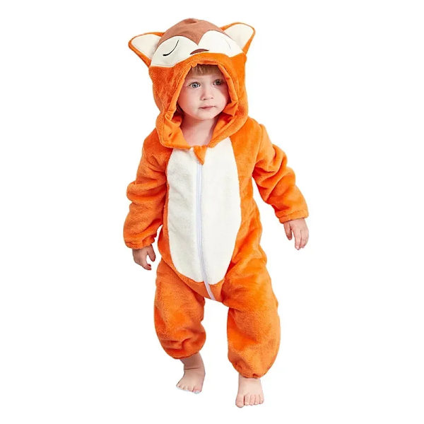 Unisex Baby Flannel Stitch Cosplay Romper Animal Onesie Kostym Huva Cartoon Outfit Suit 90(13-18M)-Anime mov 07