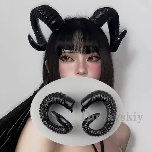 Overlord Albedo Cosplay Anime Kostymer Handskar Klänning Inslagen Höft Öppen Gren Fiskstjärt Kjol Svart Sjöjungfru Halloween Flickkostym One Size (90-140g) hair clip
