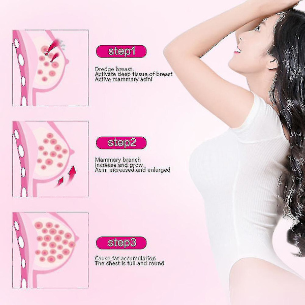 Electric Chest Enlarge Massager Breast Enhancer Booster Heating Breast Stimulator-wtake Pink Plug in