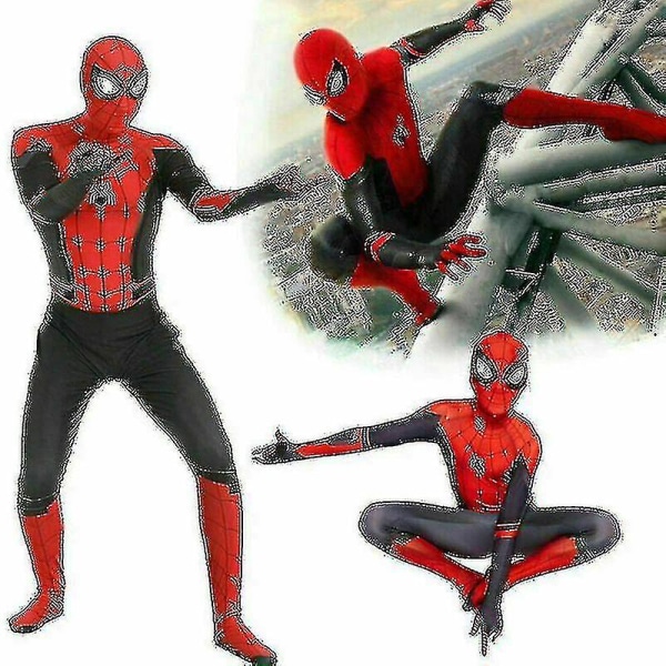 Super Kids Hero Boys Venom Costume Cosplay Fancy Dress Jumps 170cm mask