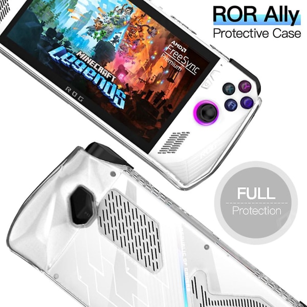 Genomskinligt case för Rog Ally bärbar konsol Tpu Soft Cover Case för Rogally Gamings handhållna tillbehör null none