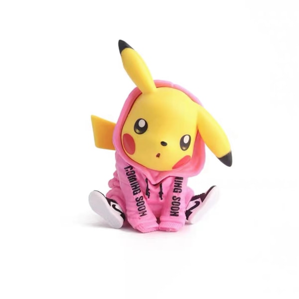 Pikachu hantverk Chaopai sittställning är rosa än Kachu