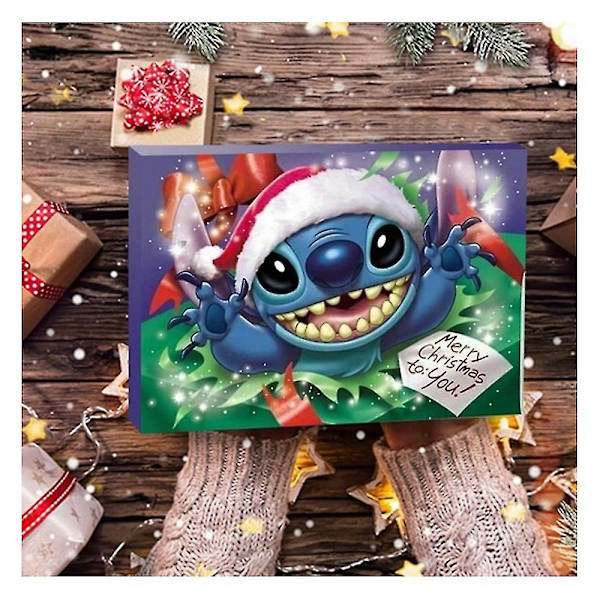 Anime Disney Lilo & Stitch Alloy Berlock Tillbehör Jul Adventskalender Armband Halsband Prydnadsföremål DIY Smycken Countdown Calendar-LZ2 B