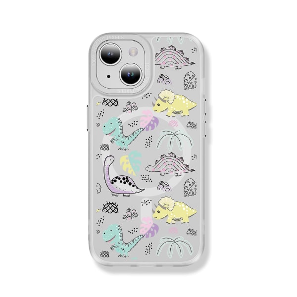 Creative Painted Pattern Matt Hudvänlig Magsafe magnetiskt phone case Lämplig för Iphone och andra modeller Style G Transparent Ypcx0322