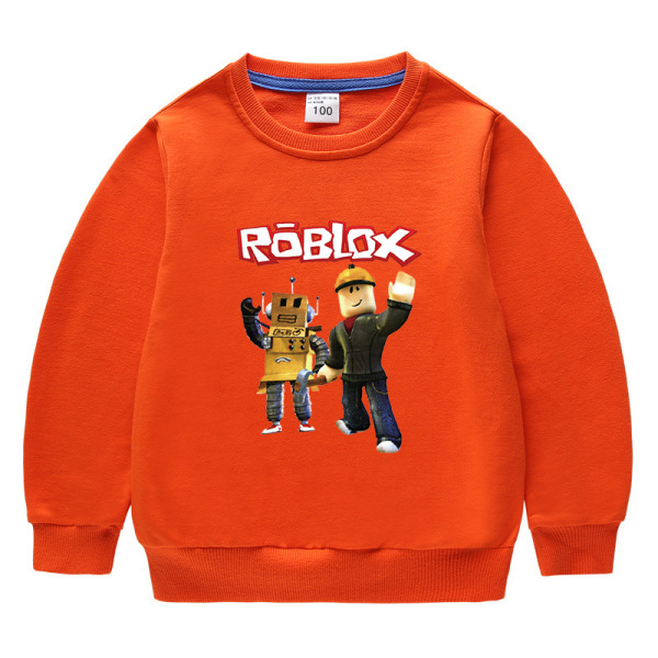 Roblox barntröja med rund hals - orange 130cm