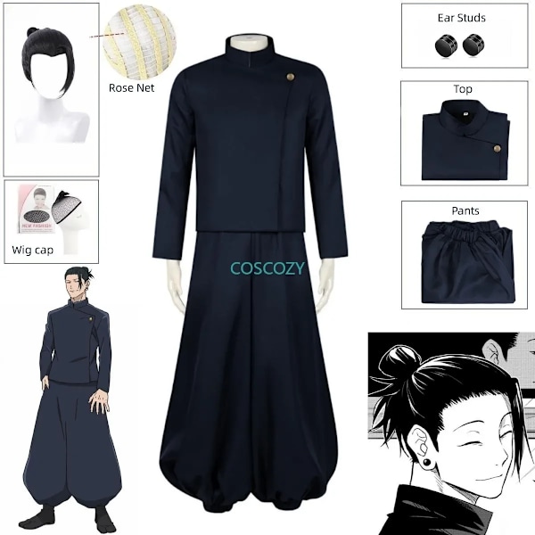 Gojo Satoru/Geto Suguru cosplay kostym anime jujutsu Kaisen cosplay pojkar herr blå uniform skräddarsydd cosplay cos XXL A4