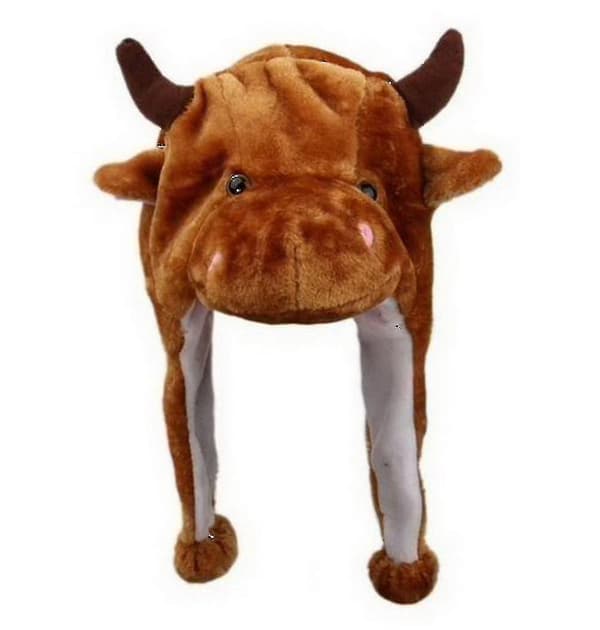 Plysch roliga djurhattar storlek Cap polyester med fleecefoder Cattle none