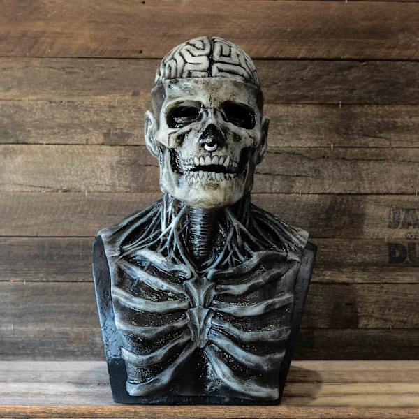 Läskig Walking Dead Zombie Huvud Skalle Dödsmask Latex Krypande Halloween Kostymfest Cosplay Horror Blodig Rekvisita Vuxen Full Ansikte Halloween Mask B