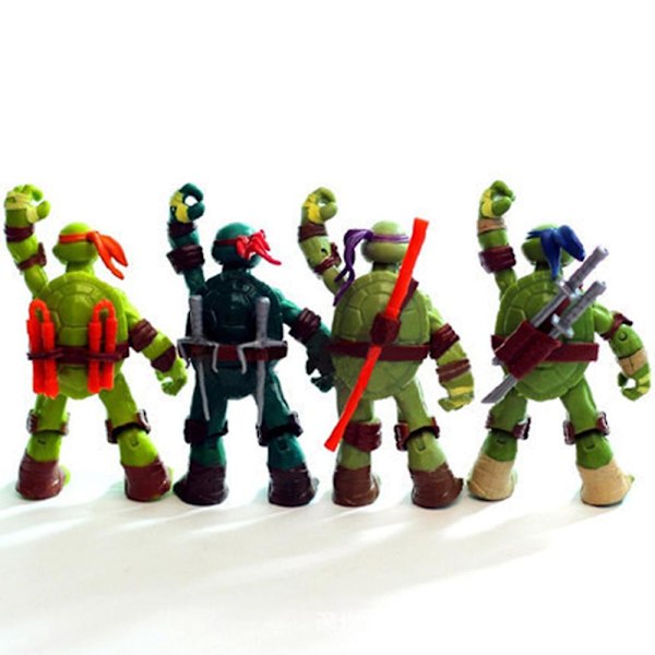 4 st/ set Teenage Mutant Ninja Turtles Actionfigurer Leksaker Modell Dockor Barn Pojkar Flickor Fans Lekset Födelsedagspresenter null none