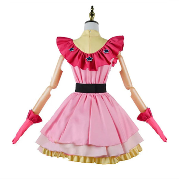 Anime OSHI NO KO Ai Hoshino Cosplay Kostym Klänning Lolita Kjole Rosa Uniform Kanin Hårnål Halloween Karneval Festkläder XL A1 one size