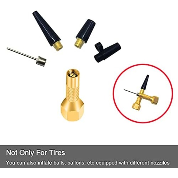 GODESON Ball Foot Air Chuck, 1/4&#34; FNPT Closed Flow däckchuck gjord av mässing, däckluftmunstycke för däckinflatormätare och luftkompressor( Clip+Screw(S)