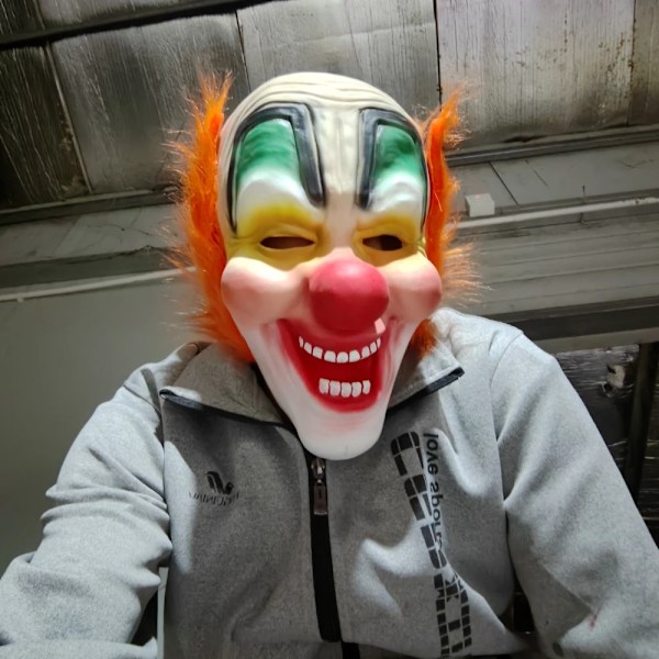 Diverse Clownmask Halloween Skräck Ond Clowns Huvudöverdrag Kostymfest Film Cosplay Joker Mask Läskig Djävul Leende Clownsmask Clown Mask1