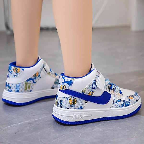 Barn Basketskor Andas Sneakers Casual Skor Löparskor blå 30