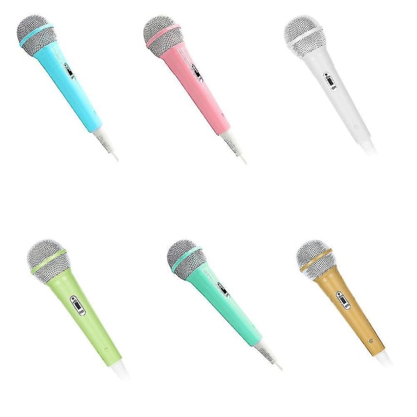 Mikrofon för barn, barnmikrofon för sång Bärbar dynamisk mikrofon Handhållen karaoke mikrofon för flickor Pink