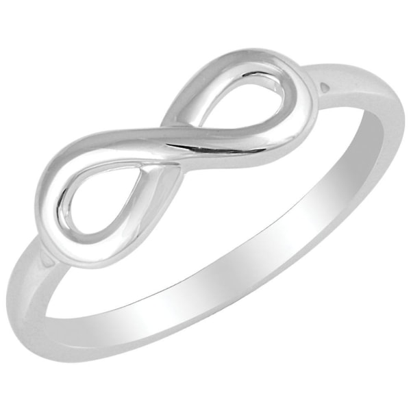 925 Sterling Silver Infinity Ring storlek 6,5 Smycken presenter för kvinnor - 1,8 gram