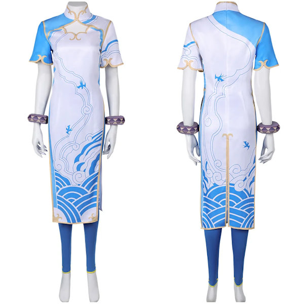 Chun Li Cosplay Kostym Game Fighter AKI Klänning Jamie Jumpsuit Baddräkt Kappa Dam Baddräkt SF Kvinnor Outfit Halloween Fest Sui L Costume H