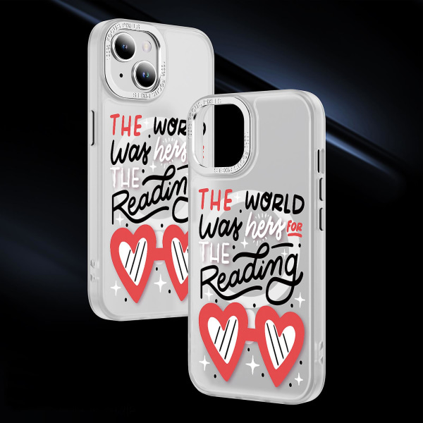 Creative Painted Pattern Frosted Magsafe Magnetic Phone Case Lämplig för Iphone 15 Case och andra modeller Style C Transparent Black Ypcx0210