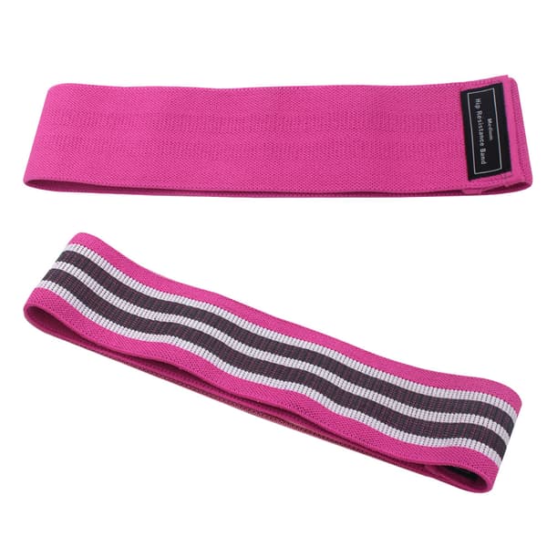 Fitness elastiskt bälte Rose röd (76 * 8m medium dragkraft)