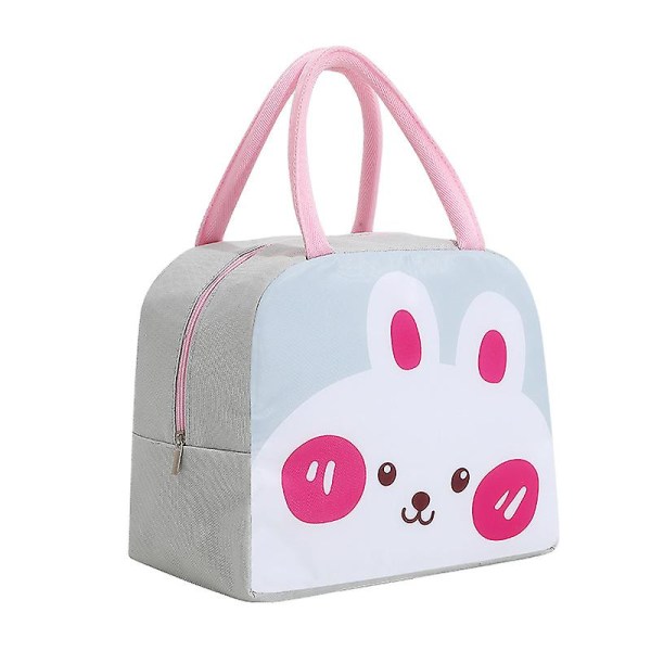 Cartoon Bento Bag Stor Kapacitet Aluminiumfolie Förtjockad Lunch Thermal och Kallisolering Väska Ny barnportabl Beige