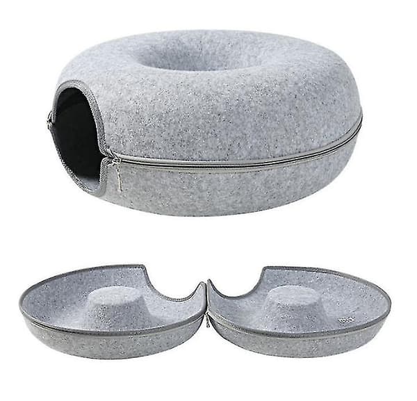 1 st Pet Tunnel Donut Cat Bed (mörkgrå) null none