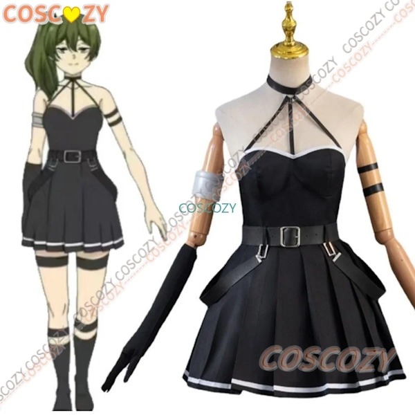 Ubel Cosplay Kostym Anime Frieren Beyond Journey's End Kvinnor Frieren Fern Svart Klänning Halloween Karneval Festkläder L Costume and wig