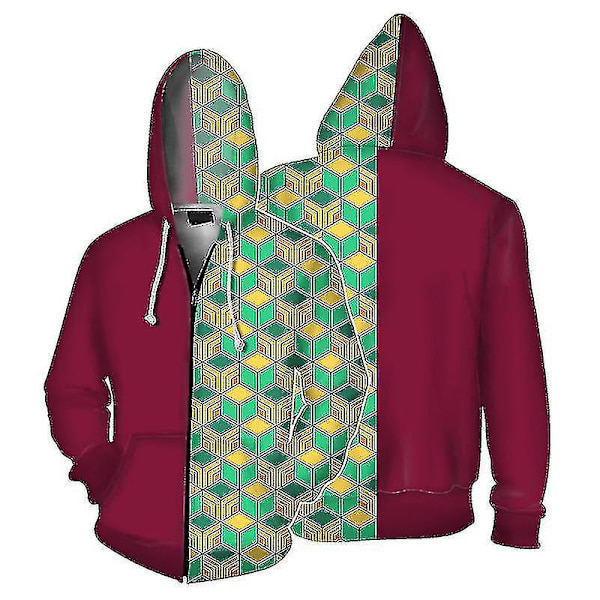 Barn Anime Demon Slayer Hoodie Vuxen Tanjirou Nezuko tröja Tomioka Giyuu XL