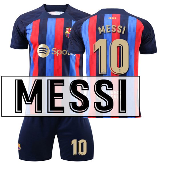 22 Barcelona tröja hemma NR. 10 Messi tröja #22