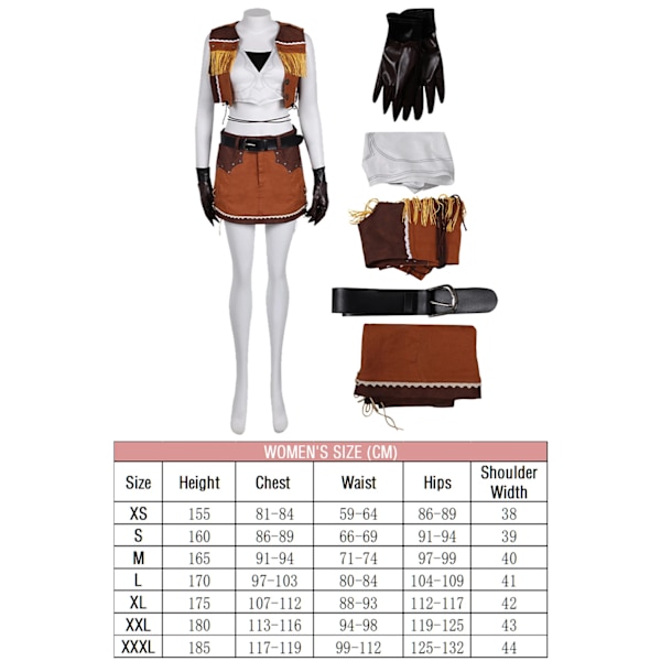 Tifa Cosplay Baddräkt Anime Game Final Cos Fantasy VII Peruk Mössa Sexig Underkläder Kvinnlig Halloween Fest Roll Fantasia Outfit L Female F
