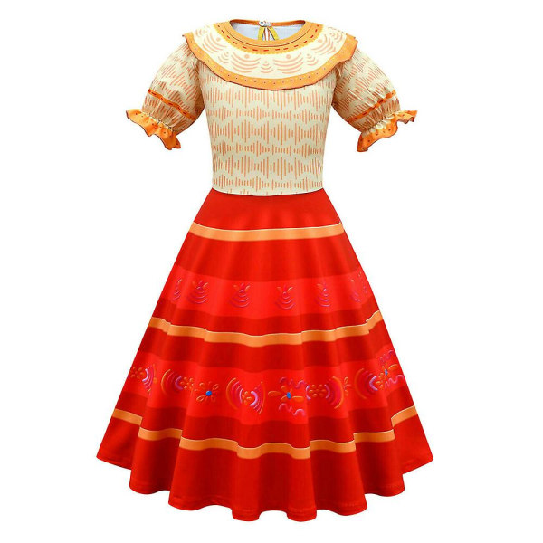 6-12 år tjej Encanto Princess Dolores Klänning Cosplay Klänningar 9-10 Years