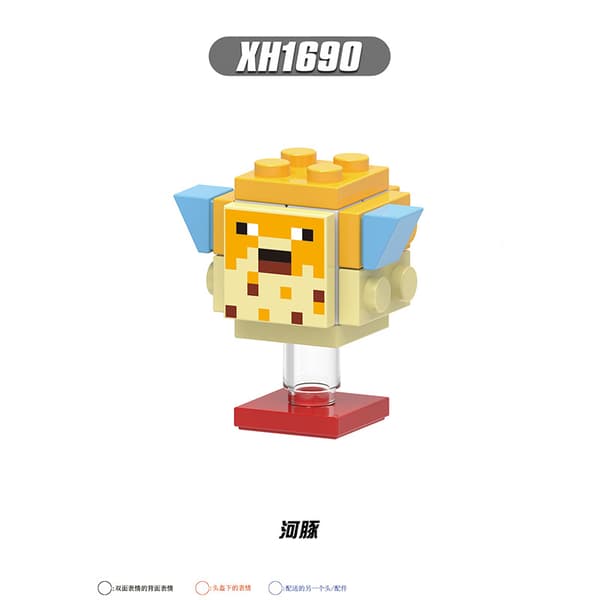 Minecraft pussel byggklossar små människor leksaker