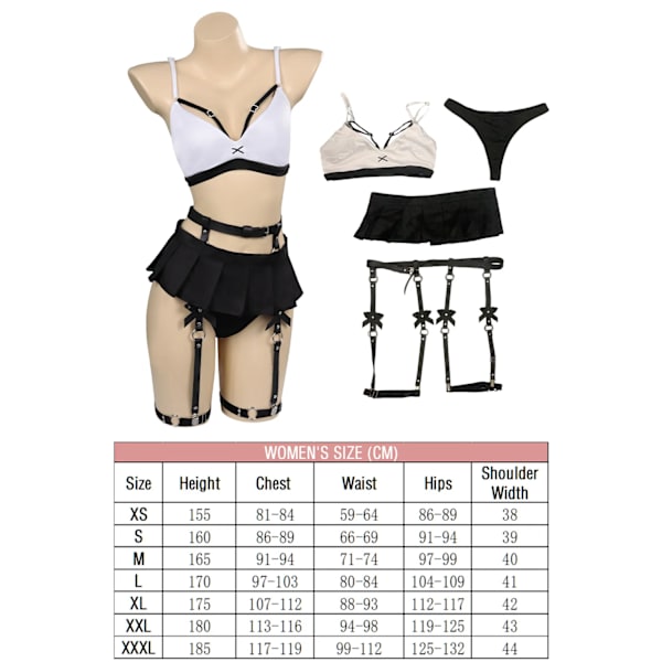 Tifa Kvinnors Cosplay Baddräkt Anime Spel Final Cos Fantasy VII Peruk Mössa Sexig Underkläder Kvinnlig Halloween Fest Roll Fantasia Outfit L Female A