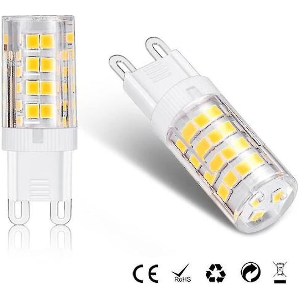 G9 LED-lampa glödlampor, varmvit 3000k 5w G9 LED-lampa motsvarande 40w halogenlampor 420 lumen; Ej dimbar, paket med 10 st null none